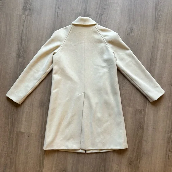 Express Classic Cream Wool Coat - Picture 9 of 9